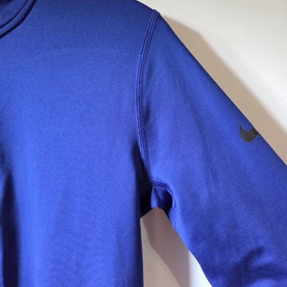 EUC NIKE PRO DRI FIT BLUE HALF ZIP MOCK NECK LONGSLEEVES LIGHT SWEATER SIZE L - Picture 7 of 16